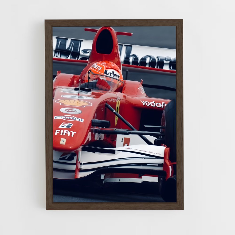 Poster Ferrari de Vitesse aérodynamique – affiche Voitures de Formule 1 (vue 5)